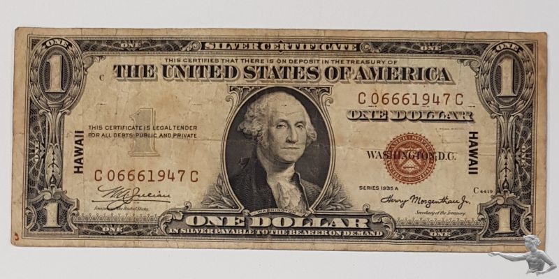 Hawaii 1 Dollar 1935 A | Silver Certificate